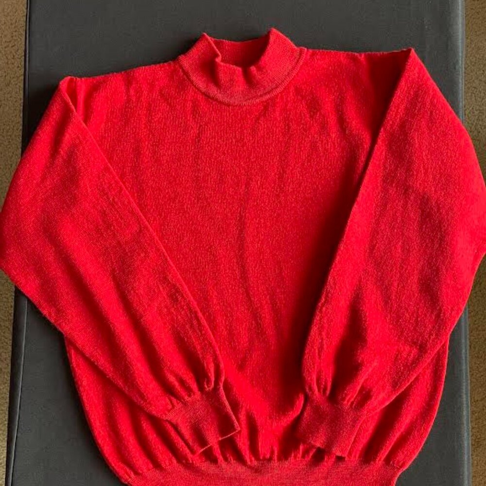 Cortina Italia Mens Red Sweater Crew Neck